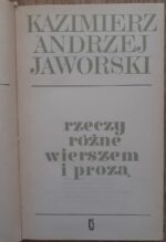 Rzeczy różne wierszem i prozą_