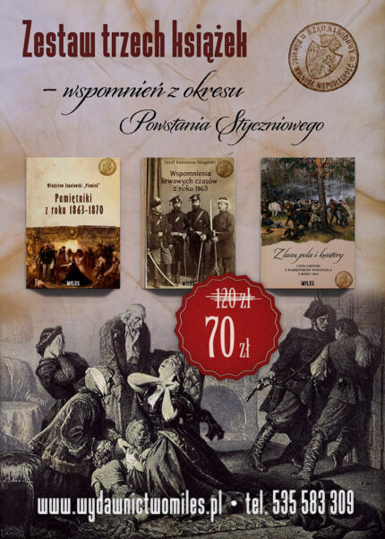 Zestaw trzech książek – wspomnień z okresu Powstania Styczniowego