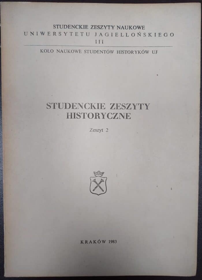 Studenckie Zeszyty Historyczne UJ, zeszyt 2 - obrazek 1