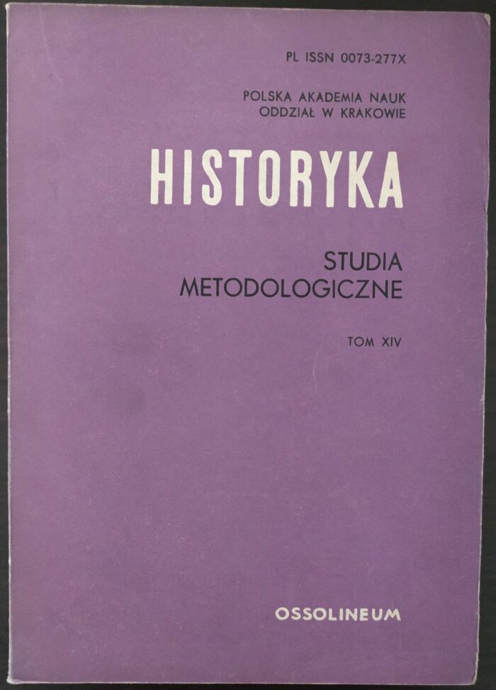 Historyka. Studia metodologiczne, t. XIV - obrazek 1
