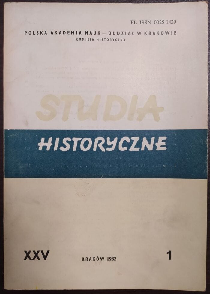 Studia historyczne, 1982, zeszyt 1 (96) - obrazek 1