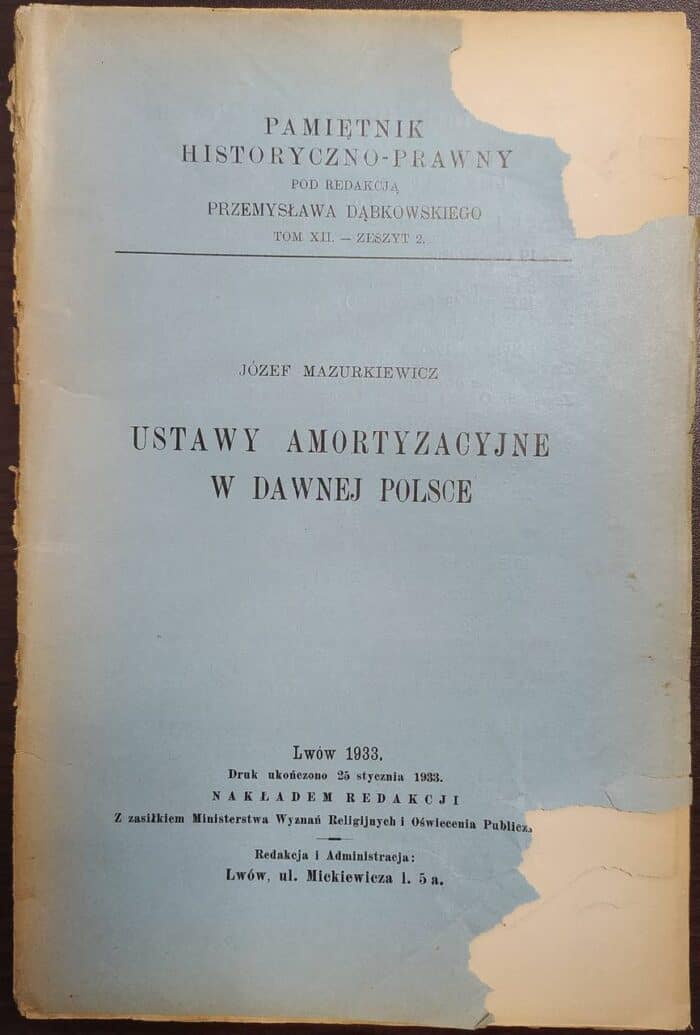 Ustawy amortyzacyjne w dawnej Polsce - obrazek 1