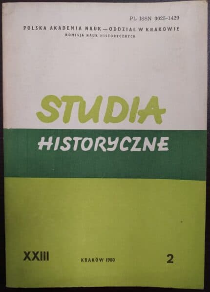 Studia historyczne, 1980, zeszyt 2 (89)