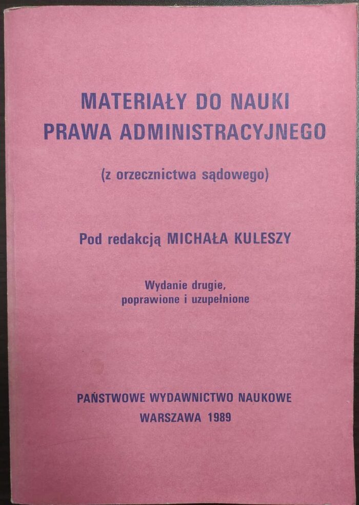 Materiały do nauki prawa administracyjnego (z orzecznictwa sądowego) - obrazek 1