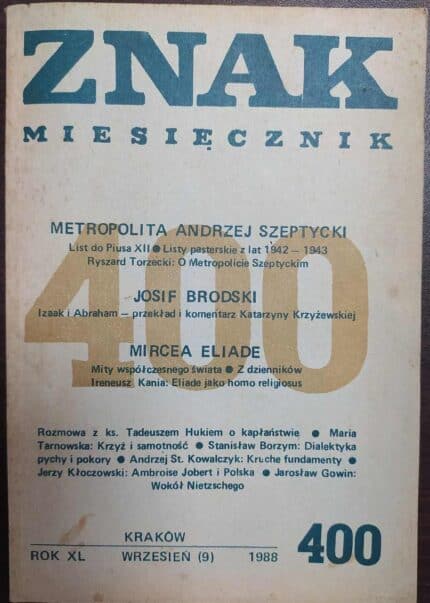Znak miesięcznik 400 (wrzesień 1988)