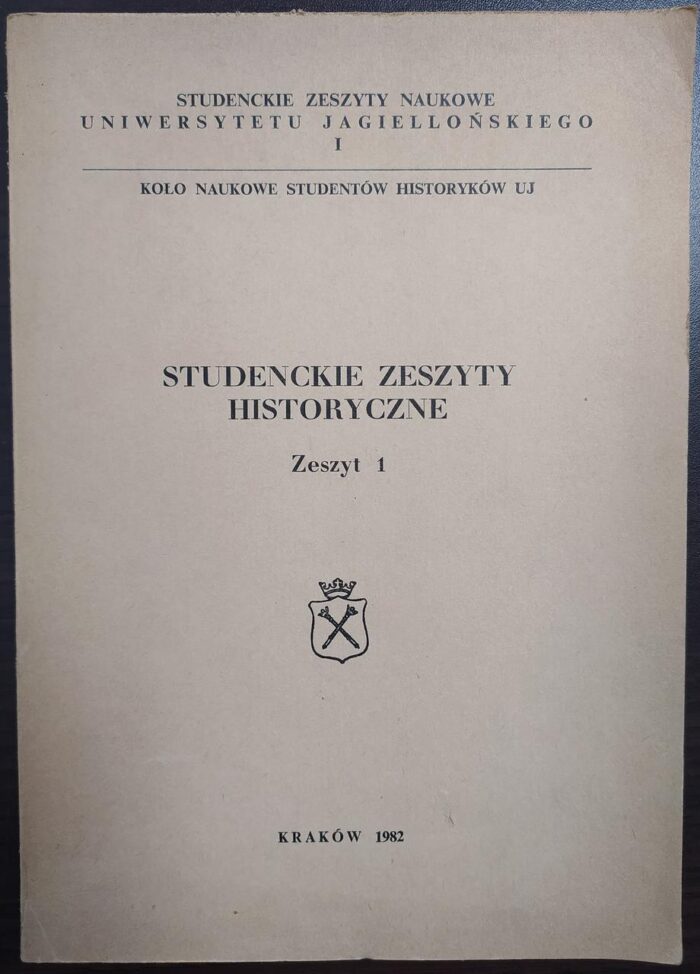 Studenckie Zeszyty Historyczne UJ, zeszyt 1 - obrazek 1