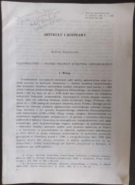 Sądownictwo i system prawny księstwa siewierskiego