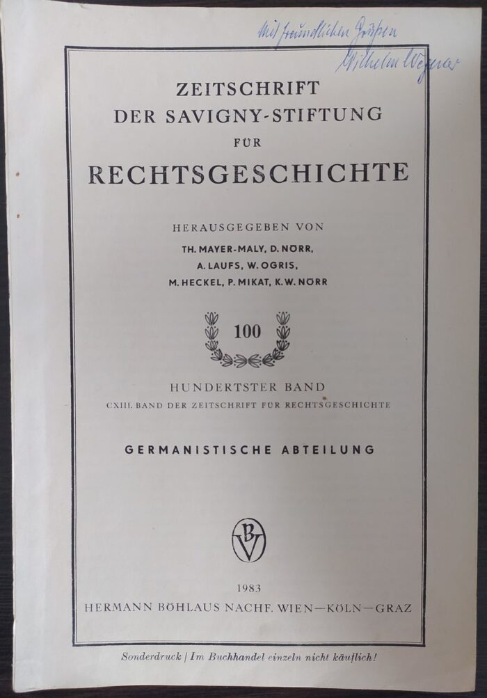 Zeitschrift der Savigny-Stiftung fur Rechtsgeschichte - Literatur - obrazek 1