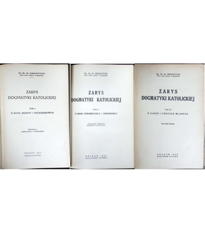 Zarys dogmatyki katolickiej, t. I-III - obrazek 1