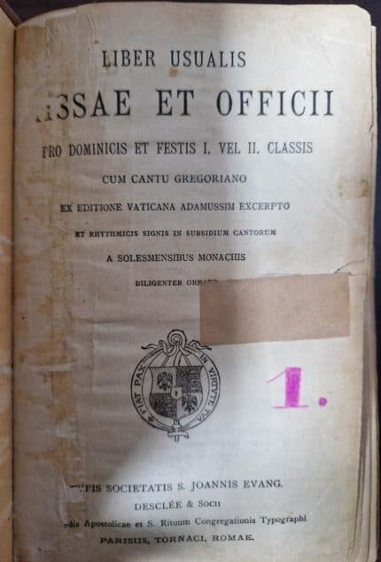 Liber Usualis Missae et Officii pro Dominicis et Festis