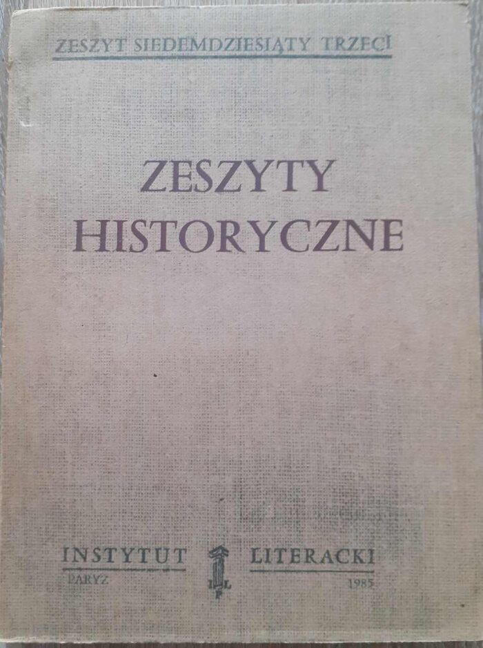 Zeszyty Historyczne, nr 73 - obrazek 1