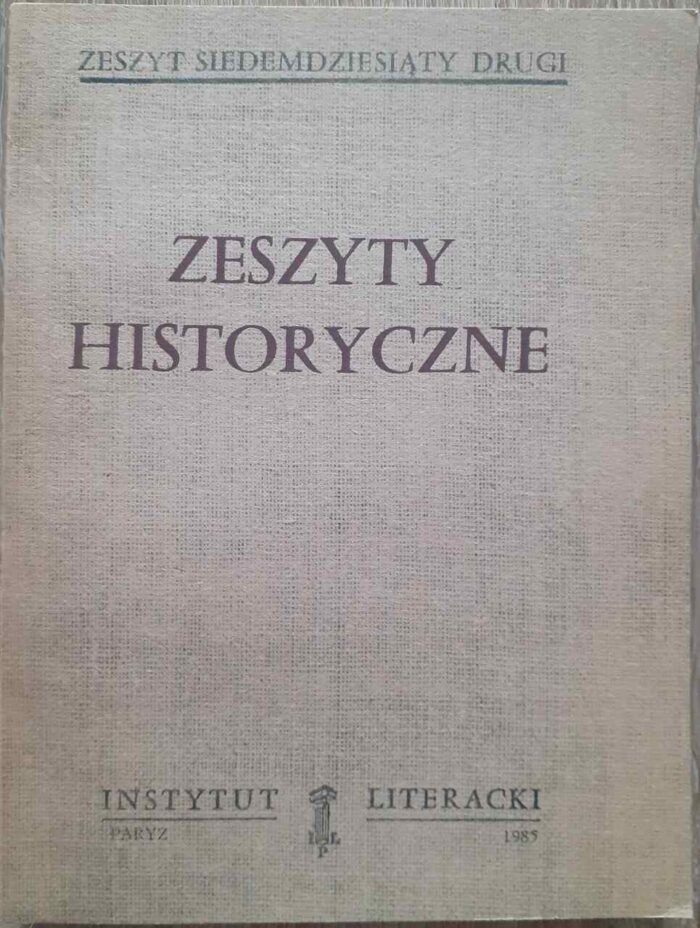 Zeszyty Historyczne, nr 72 - obrazek 1