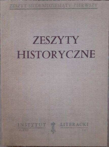 Zeszyty Historyczne, nr 71