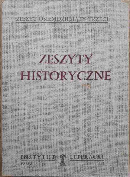Zeszyty Historyczne, nr 83