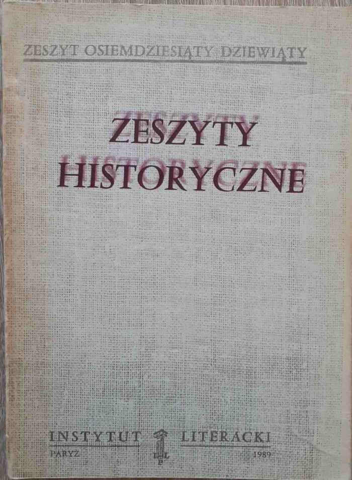 Zeszyty Historyczne, nr 89 - obrazek 1