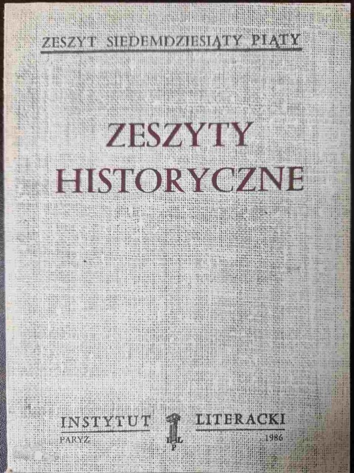 75 Zeszyty Historyczne, nr 75 - obrazek 1