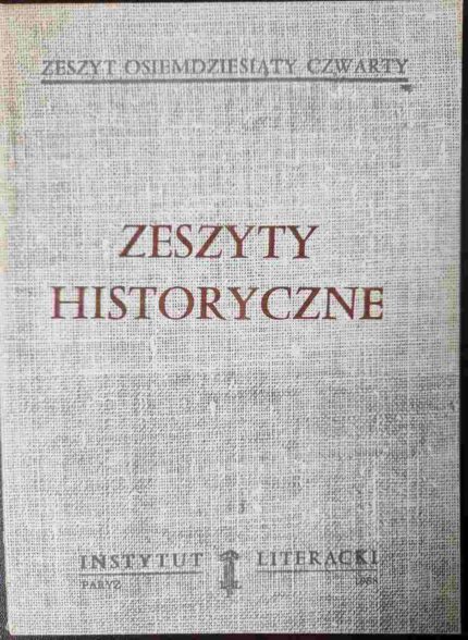Zeszyty Historyczne, nr 84