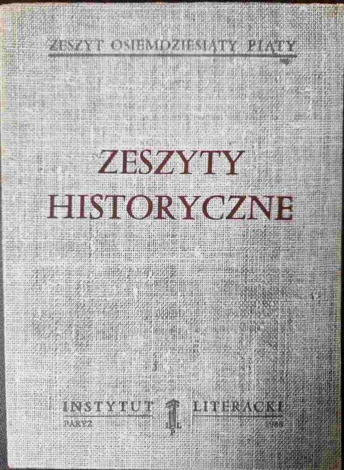 85 Zeszyty Historyczne, nr 85 - obrazek 1