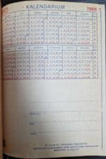 Kalendarz książkowy na rok 1986