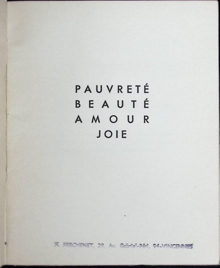 Pauvrete Beaute Amour Joie - obrazek 1