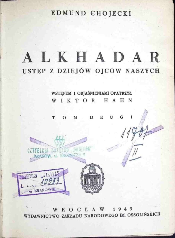 Alkhadar. Ustęp z dziejów ojców naszych, t. II - obrazek 1