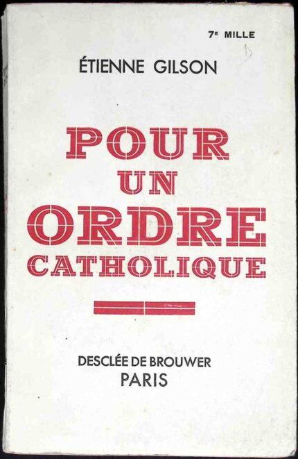 Pour un ordre catholique