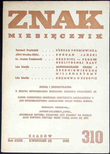 Znak miesięcznik 310 (kwiecień 1980)