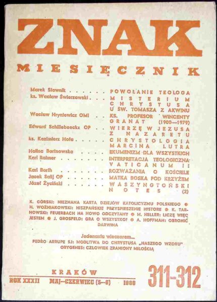 Znak miesięcznik 311-312 (maj-czerwiec 1980)