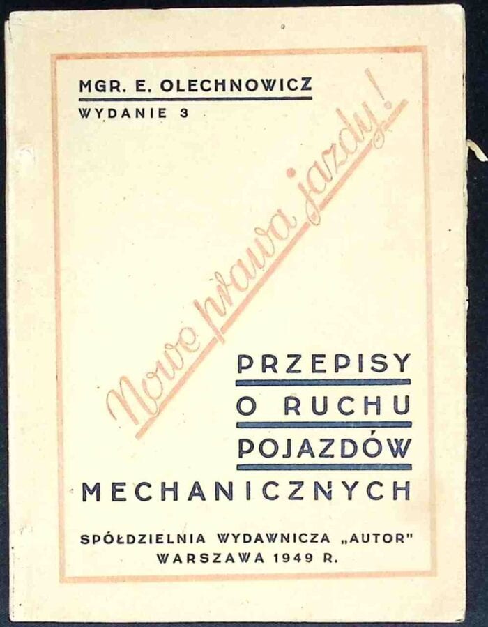 Przepisy o ruchu pojazdów mechanicznych - obrazek 1