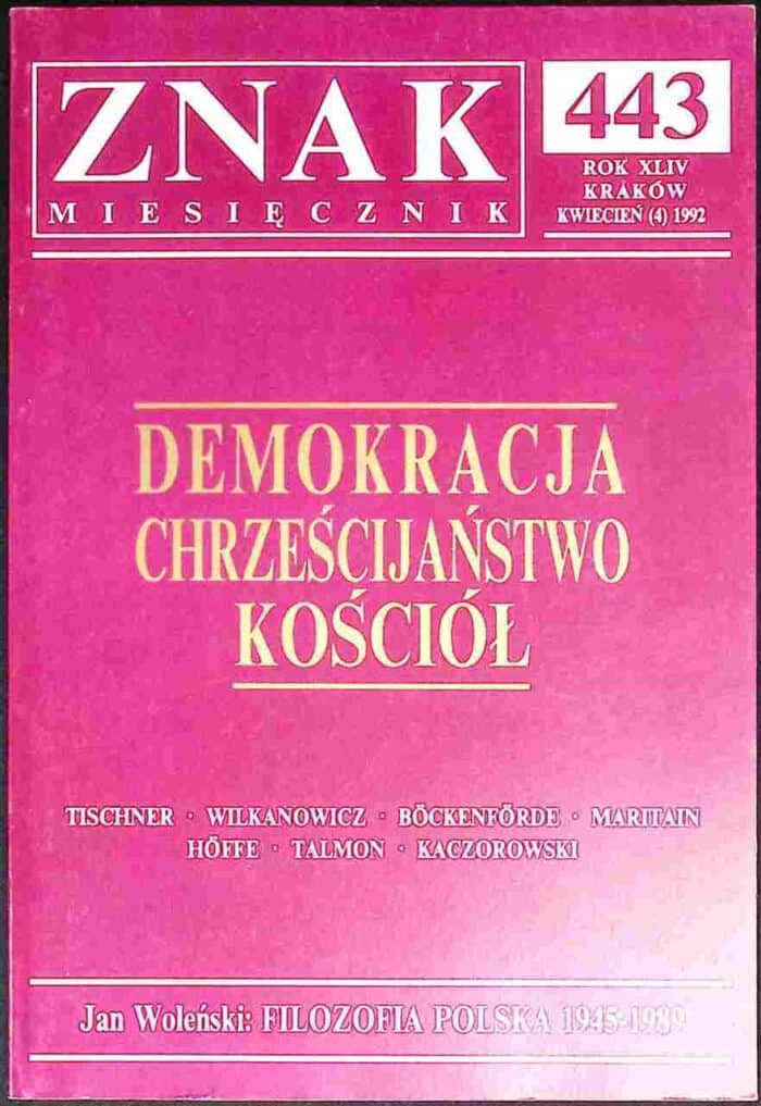 Znak miesięcznik 443 (kwiecień 1992) - obrazek 1