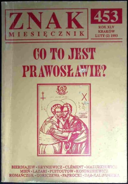 Znak miesięcznik 453 (luty 1993)