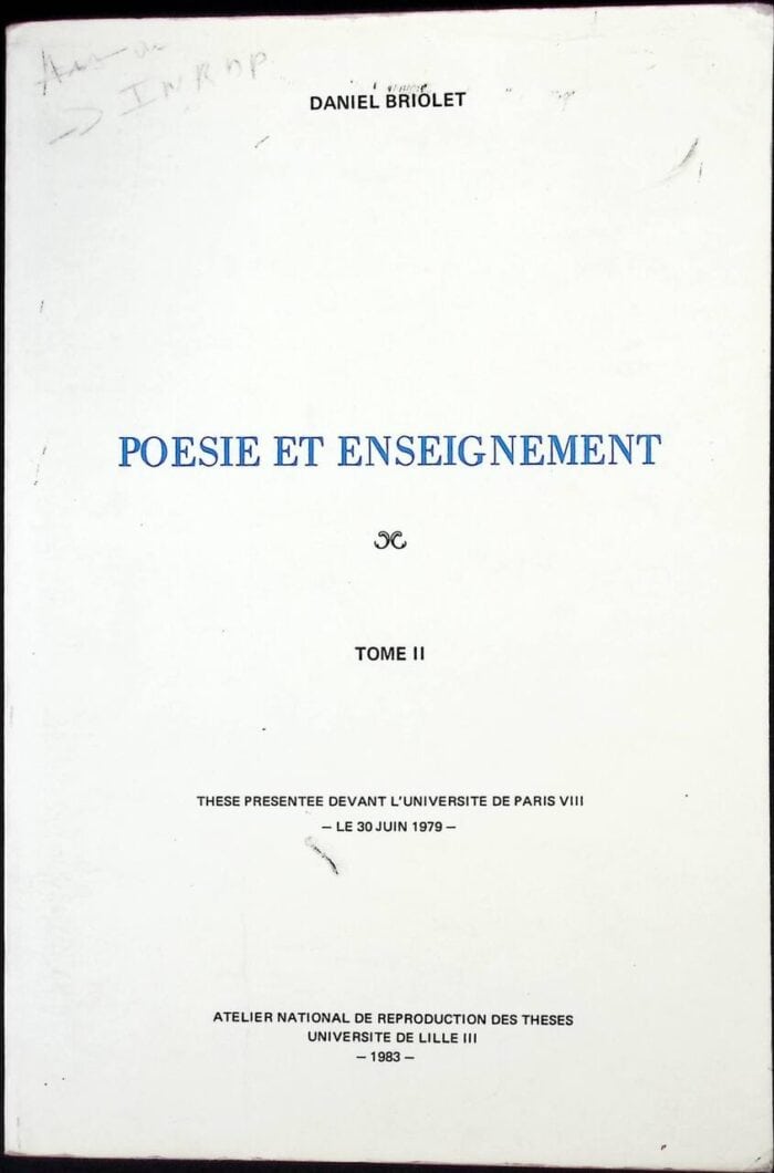 Poesie et enseignement - obrazek 1