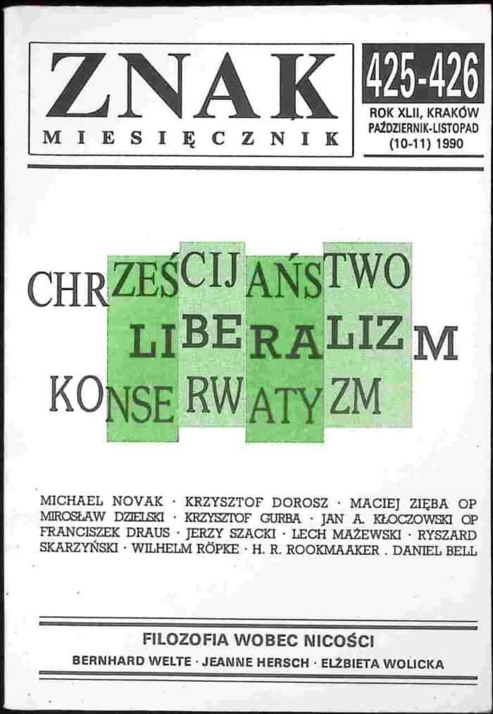 Znak miesięcznik 425-426 (październik-listopad 1990) - obrazek 1