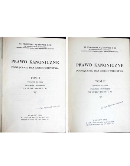 Prawo kanoniczne, t. I-II
