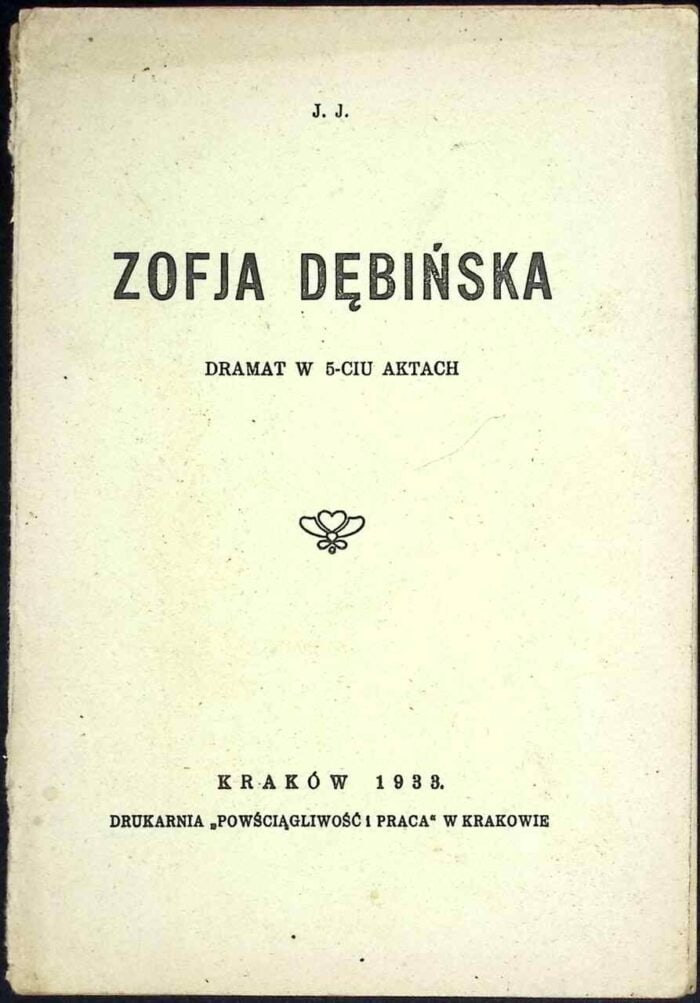 Zofja Dębińska. Dramat w 5-ciu aktach - obrazek 1