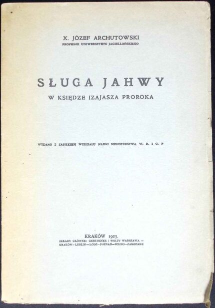 Sługa Jahwe w Księdze Izajasza Proroka