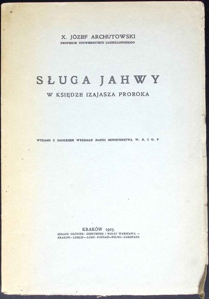 Sługa Jahwe w Księdze Izajasza Proroka - obrazek 1