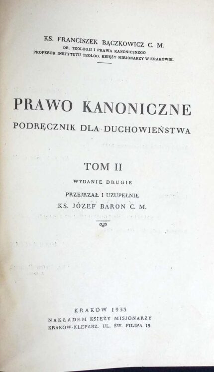 Prawo kanoniczne, t. II