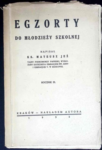 Egzorty do młodzieży szkolnej