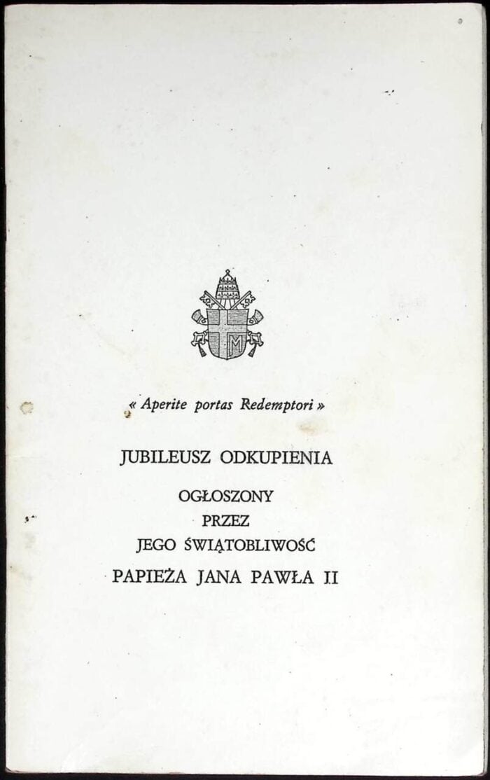 Jubileusz 1950-lecia Odkupienia ogłoszony przez Jana Pawła II - obrazek 1