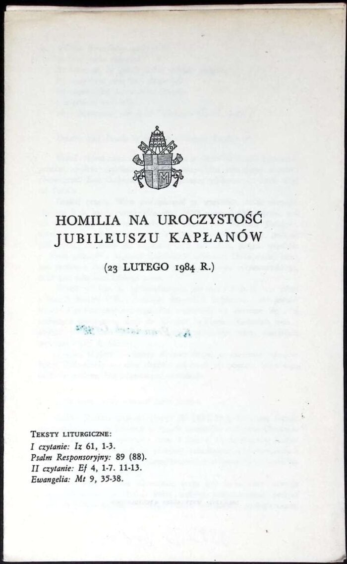 Homilia na uroczystość jubileuszu kapłanów - obrazek 1