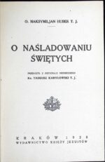 O naśladowaniu świętych