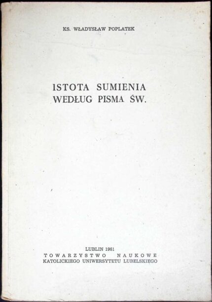 Istota sumienia według Pisma św.