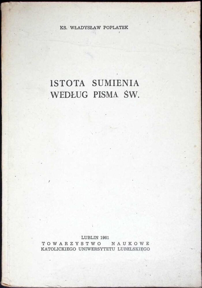 Istota sumienia według Pisma św. - obrazek 1
