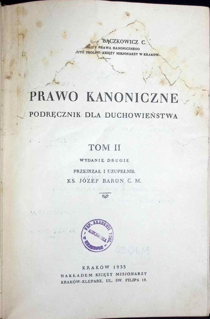 Prawo kanoniczne, t. II - obrazek 1