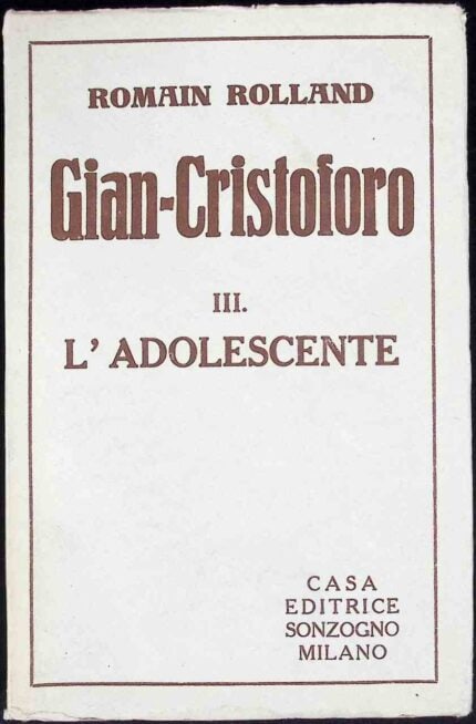 Gian-Cristoforo, t. III L'Adolescente