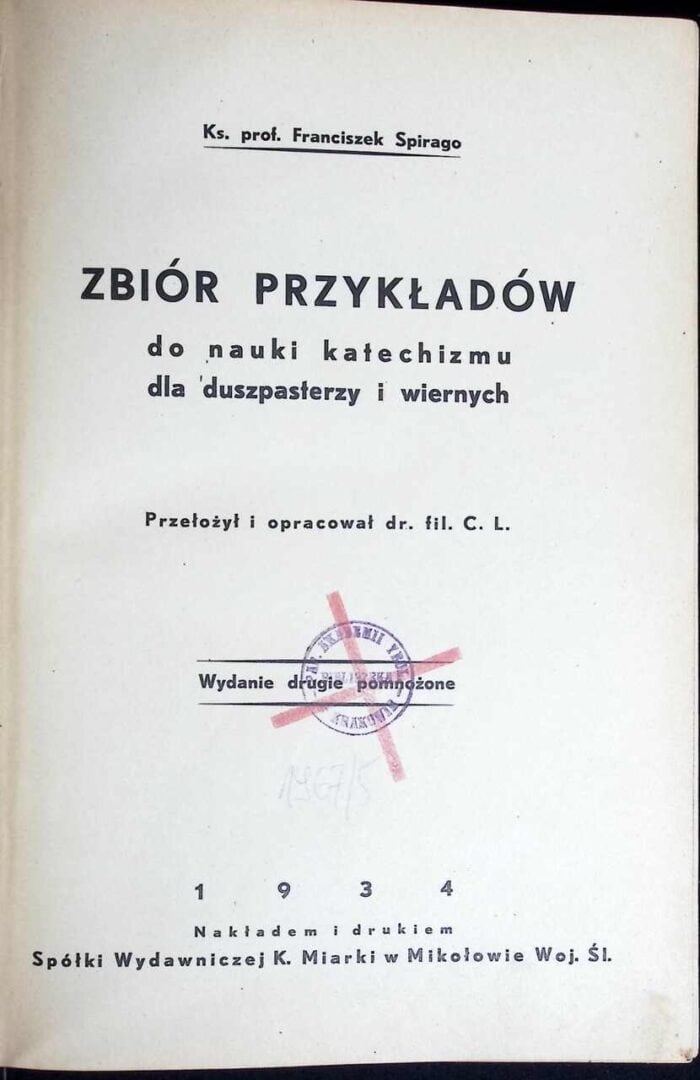 Zbiór przykładów do nauki katechizmu dla duszpasterzy i wiernych - obrazek 1