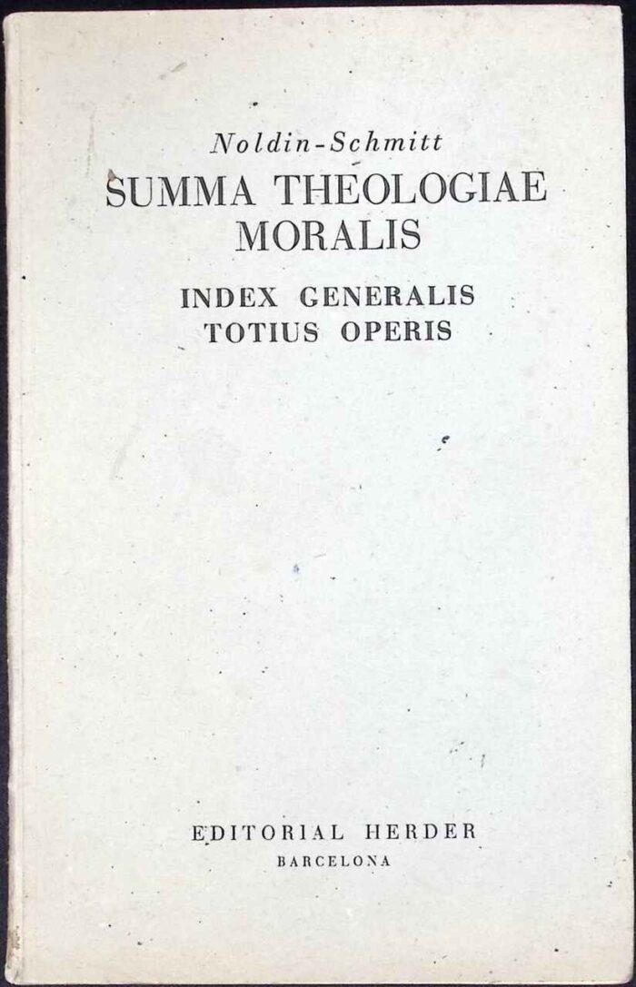 Summa Theologiae Moralis. Index Generalis Totius Operis - obrazek 1
