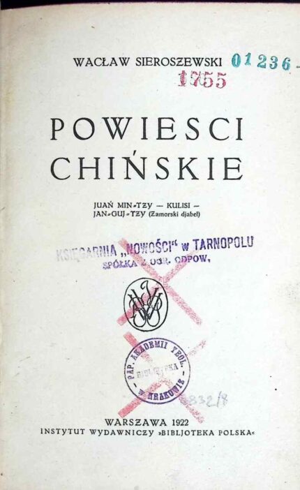 Powieści chińskie - Wacław Sieroszewski