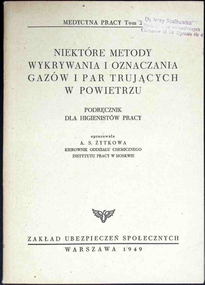 Niektóre metody wykrywania i oznaczania gazów i par trujących w powietrzu - obrazek 1